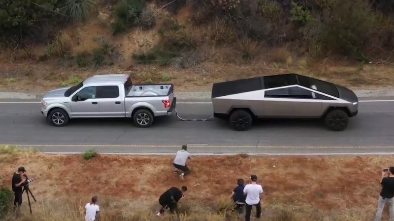 Tesla Cybertruck Tug-Of-War Vs. Ford F-150 Was Completely Pointless