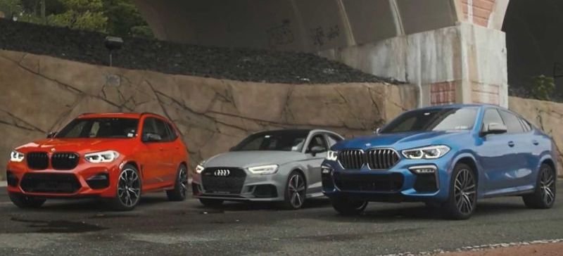 Audi RS3 Is Odd Car Out In BMW X6 M50i, X3 M Comp Drag Race