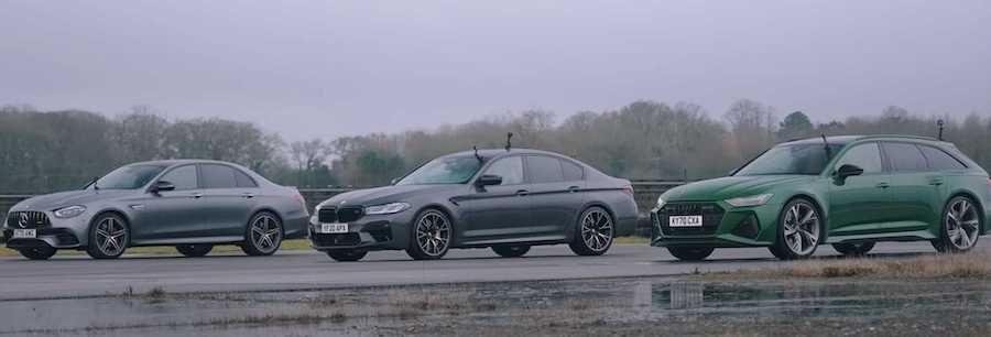Audi RS6 Faces BMW M5, AMG E63 S In Wet Drag Race For German Supremacy